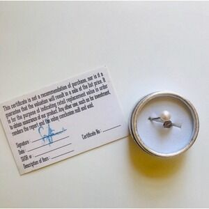 NWT Authentic Thai‎ Pearl & Silver Ring